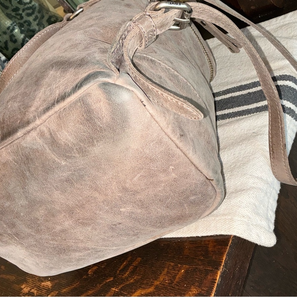 Frye Melissa Leather Zip Backpack Gray Grey Retail $358 - Picture 9 of 13